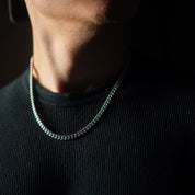 SILBER SET CUBAN 6MM HALSKETTE & ARMBAND