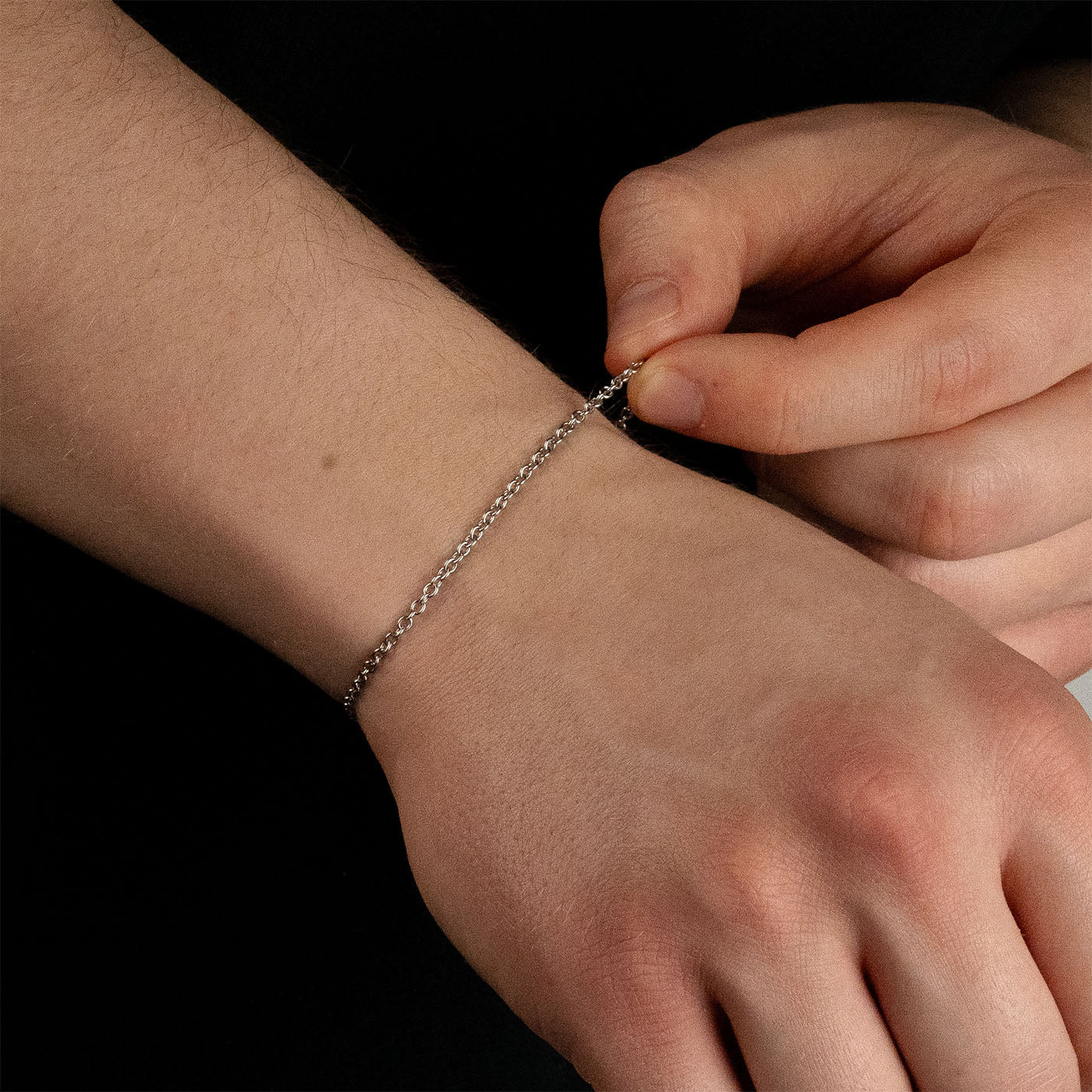 CABLE ARMBAND (SILBER) 2MM
