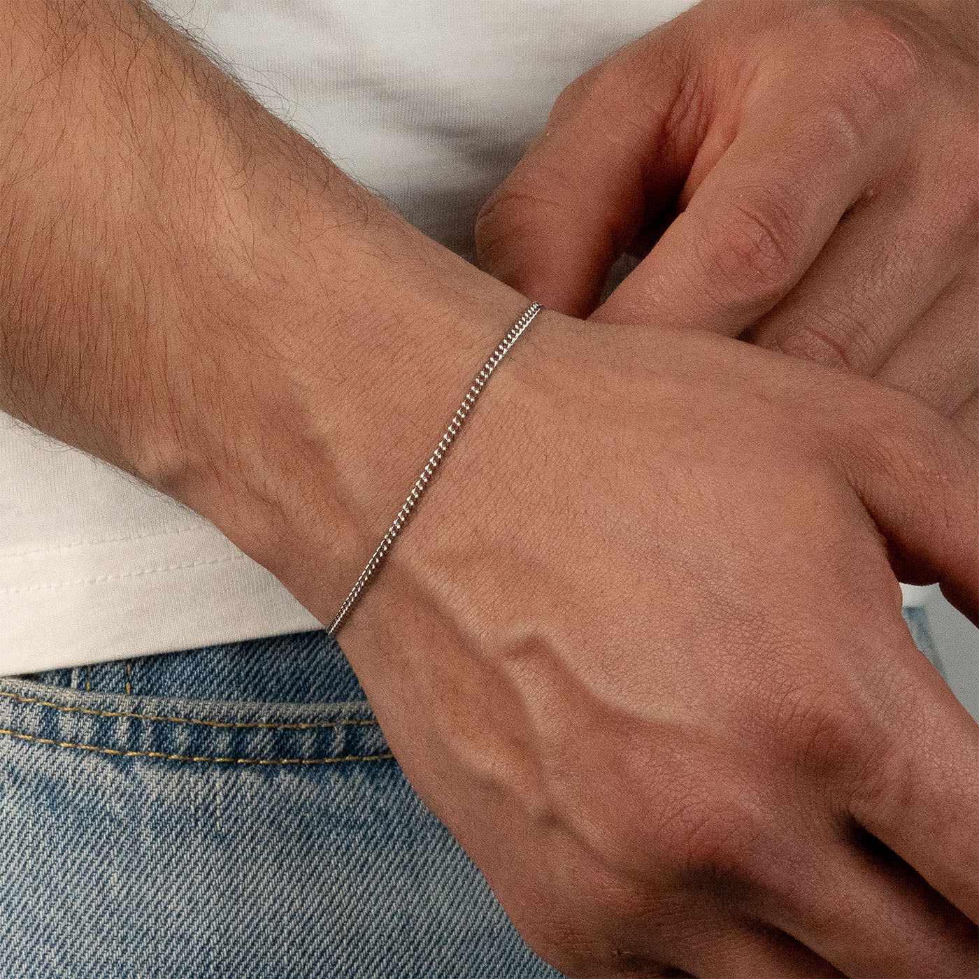 CONNELL ARMBAND (SILBER) 2MM