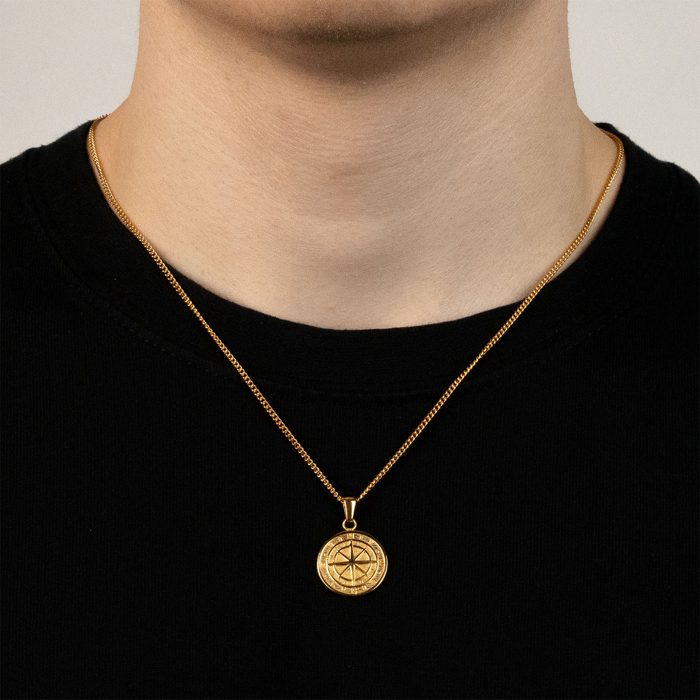 KOMPASS ANHÄNGERKETTE (GOLD) 2MM