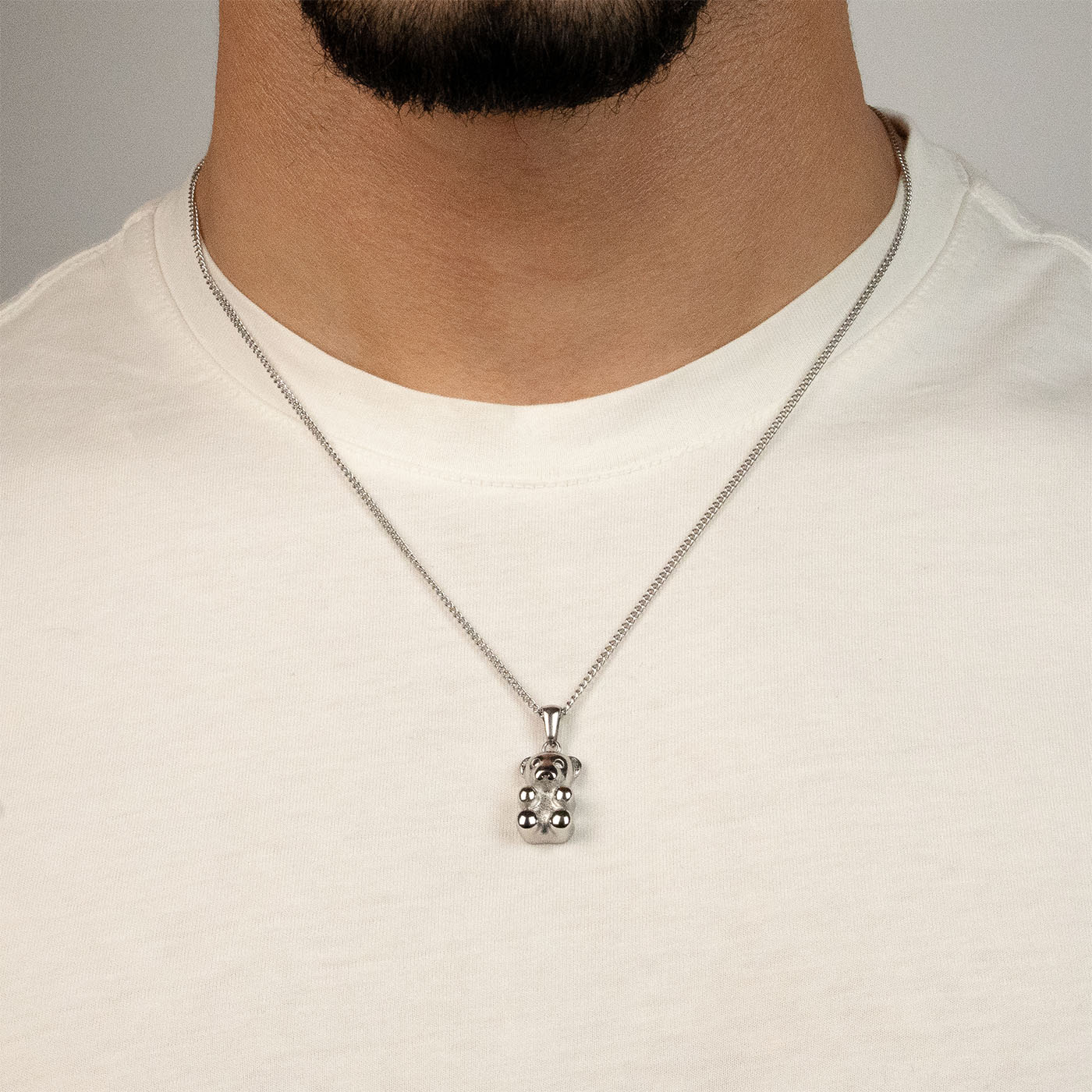 BÄR ANHÄNGERKETTE (SILBER) 2MM