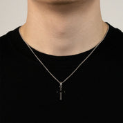 KREUZ ANHÄNGERKETTE (SILBER) 2MM