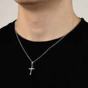 KREUZ ANHÄNGERKETTE (SILBER) 2MM