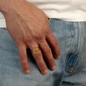 KOMPASS RING (GOLD)