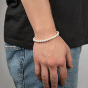 PEARL ARMBAND WEIß 6MM