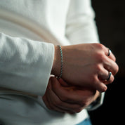 SILBER SET ROPE 3MM HALSKETTE & ARMBAND