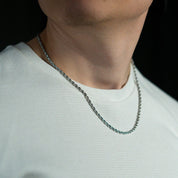 SILBER SET ROPE 3MM HALSKETTE & ARMBAND